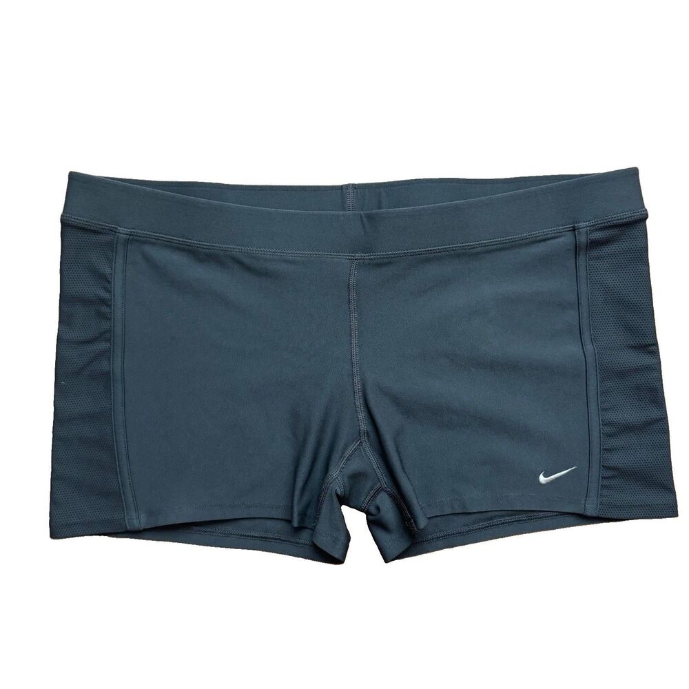 Nike Dri-FIT Womens Gray 2.5” Inseam Booty Shorts Side Mesh Volleyball Running